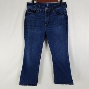 St Johns Bay Jeans Womens W32 x L24 Blue High Rise Straight Leg Dark Wash Denim‎